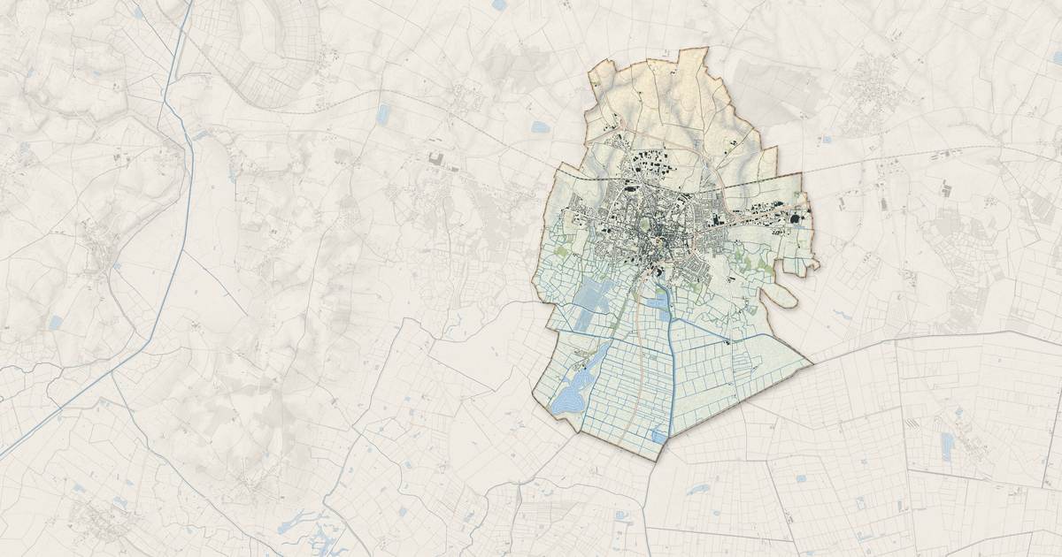 Portrait cartographique de Luçon : relief, eau, forêts, bâti et voies, calculés à partir des données de l'IGN