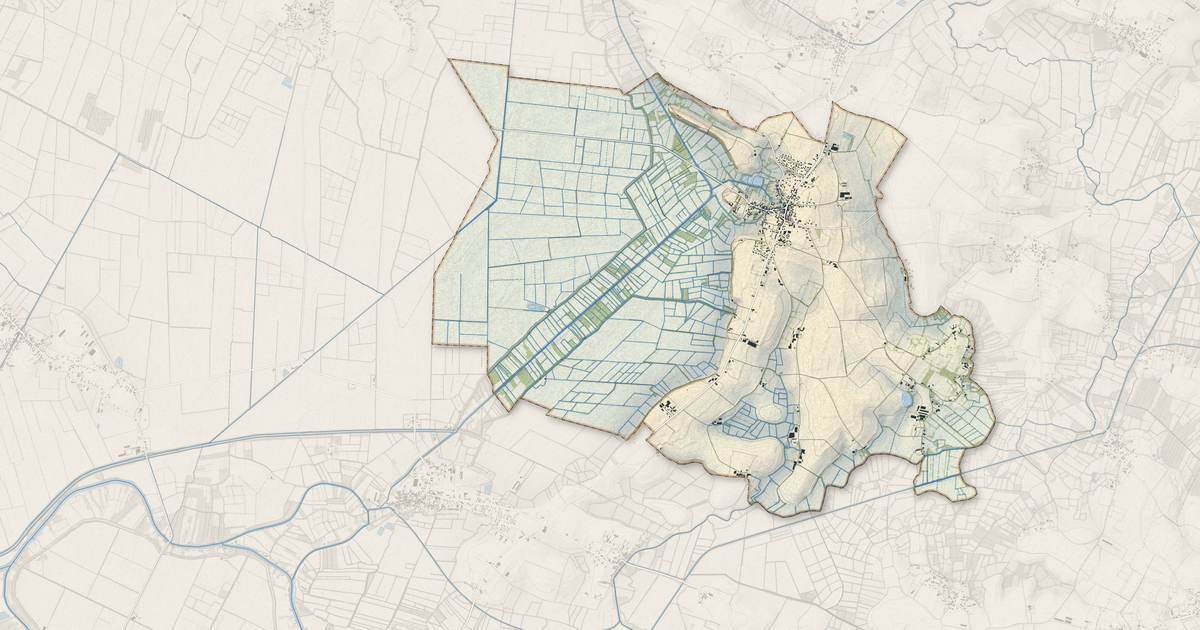 Portrait cartographique de Maillezais : relief, eau, forêts, bâti et voies, calculés à partir des données de l'IGN