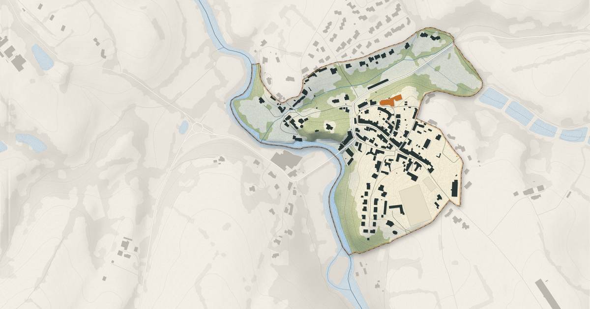 Portrait cartographique de Mallièvre : relief, eau, forêts, bâti et voies, calculés à partir des données de l'IGN