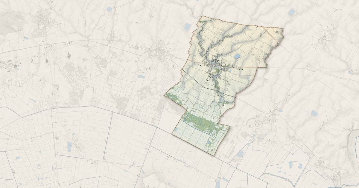 Portrait cartographique de Mouzeuil-Saint-Martin : relief, eau, forêts, bâti et voies, calculés à partir des données de l'IGN