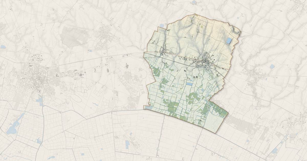 Portrait cartographique de Nalliers : relief, eau, forêts, bâti et voies, calculés à partir des données de l'IGN