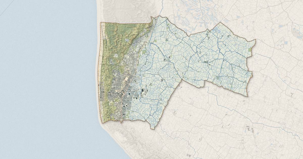 Portrait cartographique de Notre-Dame-de-Monts : relief, eau, forêts, bâti et voies, calculés à partir des données de l'IGN
