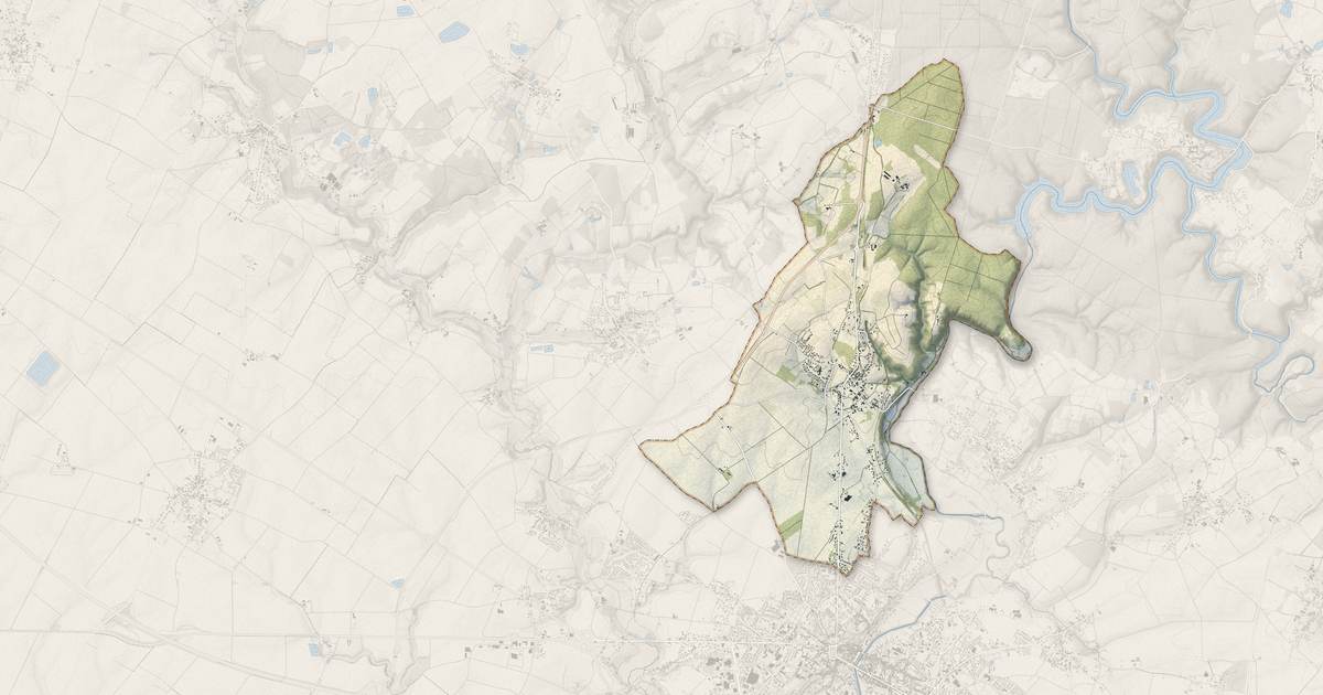 Portrait cartographique de Pissotte : relief, eau, forêts, bâti et voies, calculés à partir des données de l'IGN