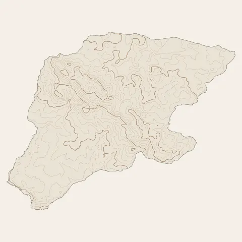 Pouzauges : courbes de niveau