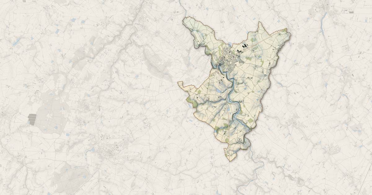 Portrait cartographique de Rocheservière : relief, eau, forêts, bâti et voies, calculés à partir des données de l'IGN