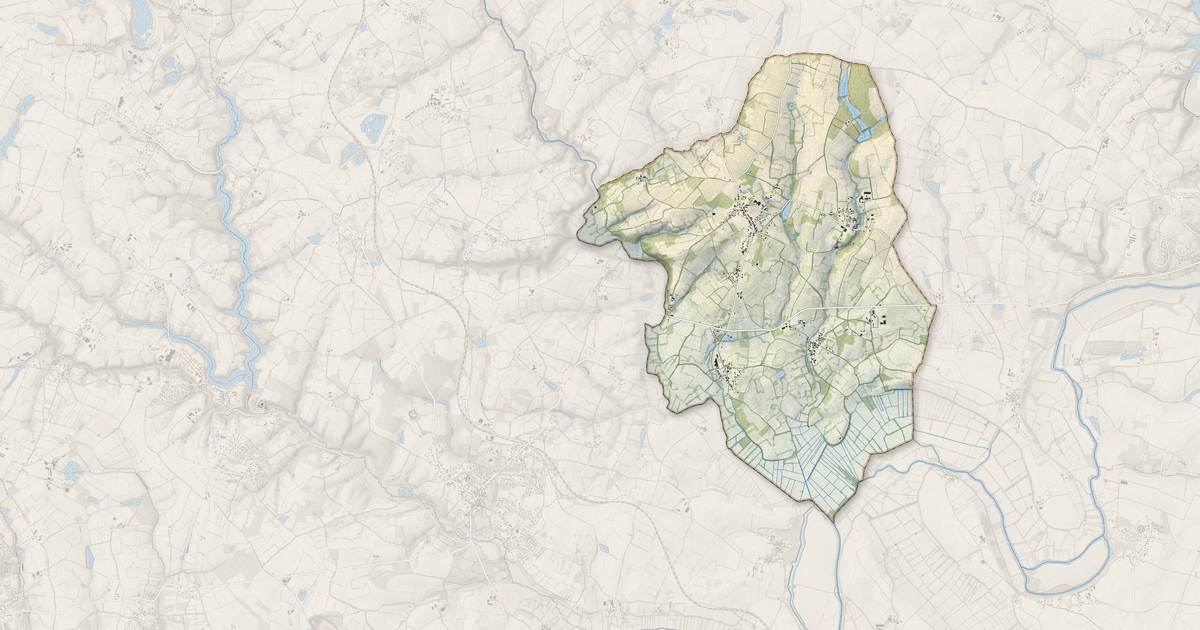Portrait cartographique de Rosnay : relief, eau, forêts, bâti et voies, calculés à partir des données de l'IGN