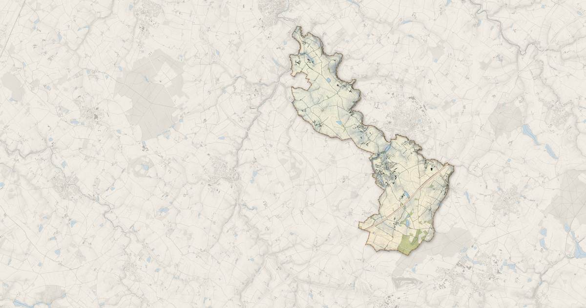 Portrait cartographique de Saint-André-Goule-d'Oie : relief, eau, forêts, bâti et voies, calculés à partir des données de l'IGN