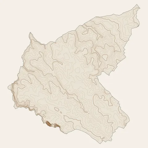 Montréverd : courbes de niveau