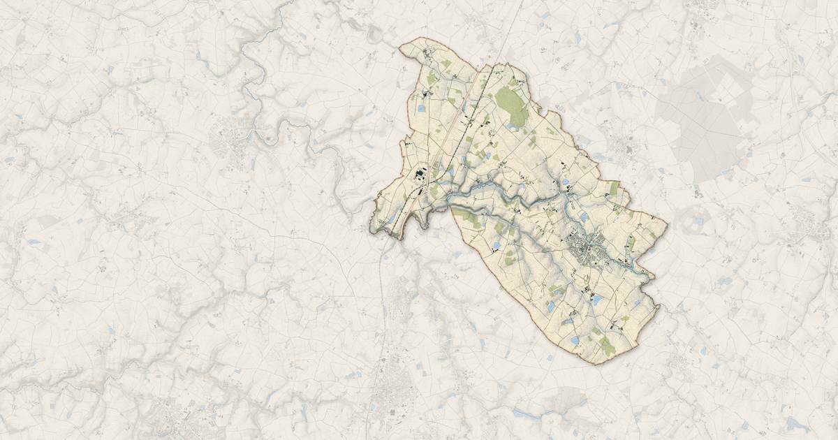 Portrait cartographique de Saint-Denis-la-Chevasse : relief, eau, forêts, bâti et voies, calculés à partir des données de l'IGN