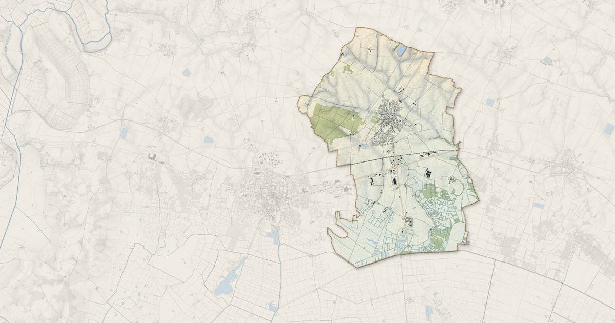 Portrait cartographique de Sainte-Gemme-la-Plaine : relief, eau, forêts, bâti et voies, calculés à partir des données de l'IGN