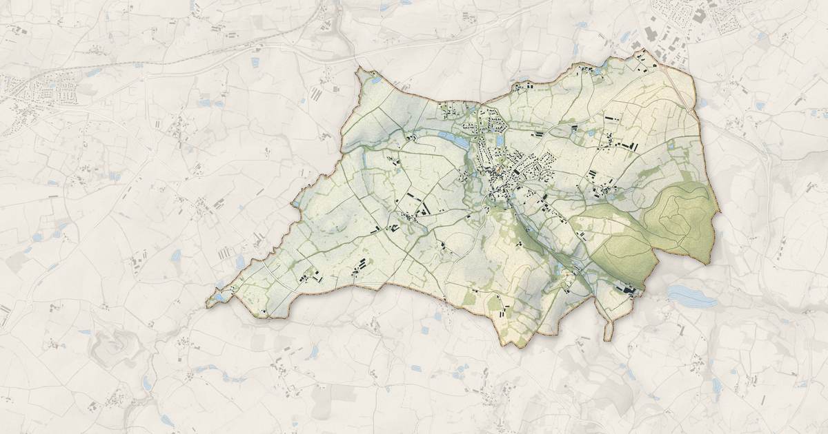 Portrait cartographique de Saint-Mars-la-Réorthe : relief, eau, forêts, bâti et voies, calculés à partir des données de l'IGN