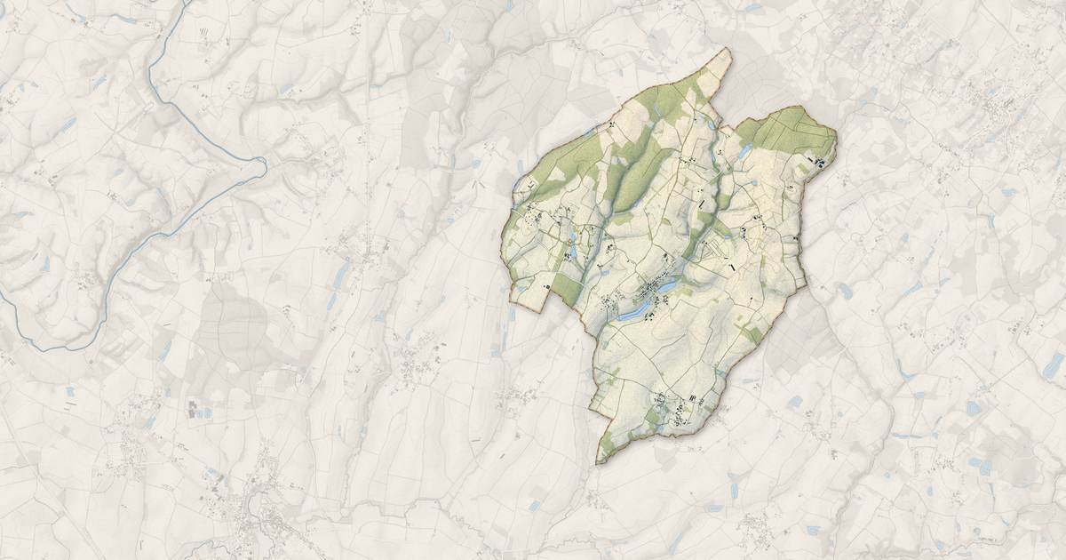 Portrait cartographique de Saint-Martin-Lars-en-Sainte-Hermine : relief, eau, forêts, bâti et voies, calculés à partir des données de l'IGN