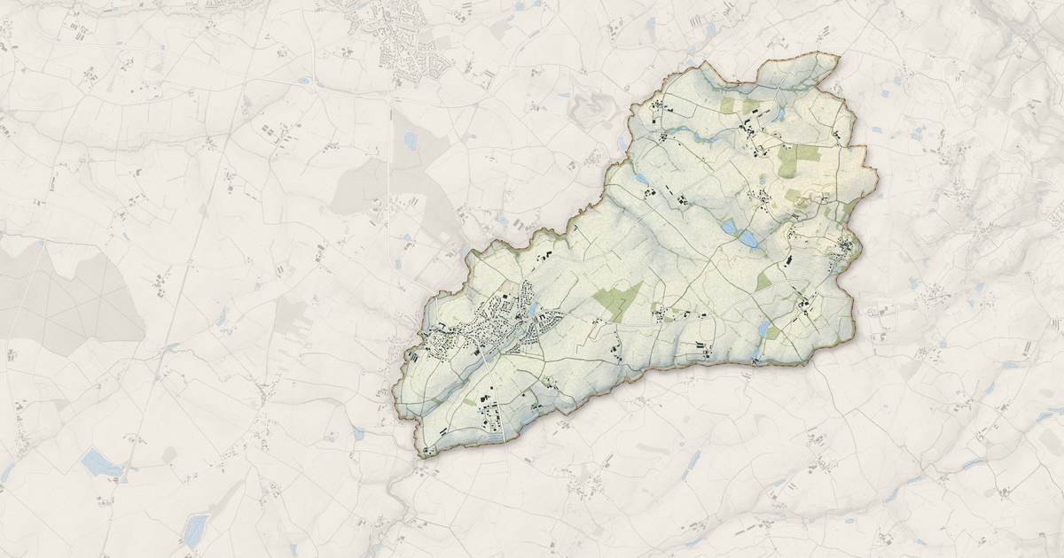 Portrait cartographique de Saint-Paul-en-Pareds : relief, eau, forêts, bâti et voies, calculés à partir des données de l'IGN