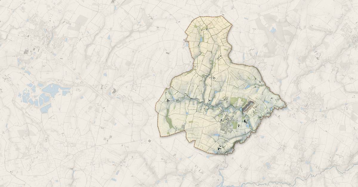 Portrait cartographique de Saint-Paul-Mont-Penit : relief, eau, forêts, bâti et voies, calculés à partir des données de l'IGN