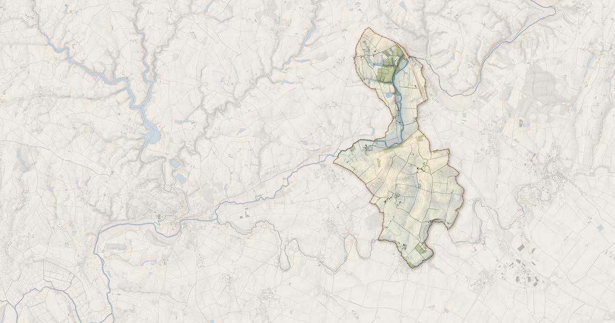 Portrait cartographique de Sainte-Pexine : relief, eau, forêts, bâti et voies, calculés à partir des données de l'IGN