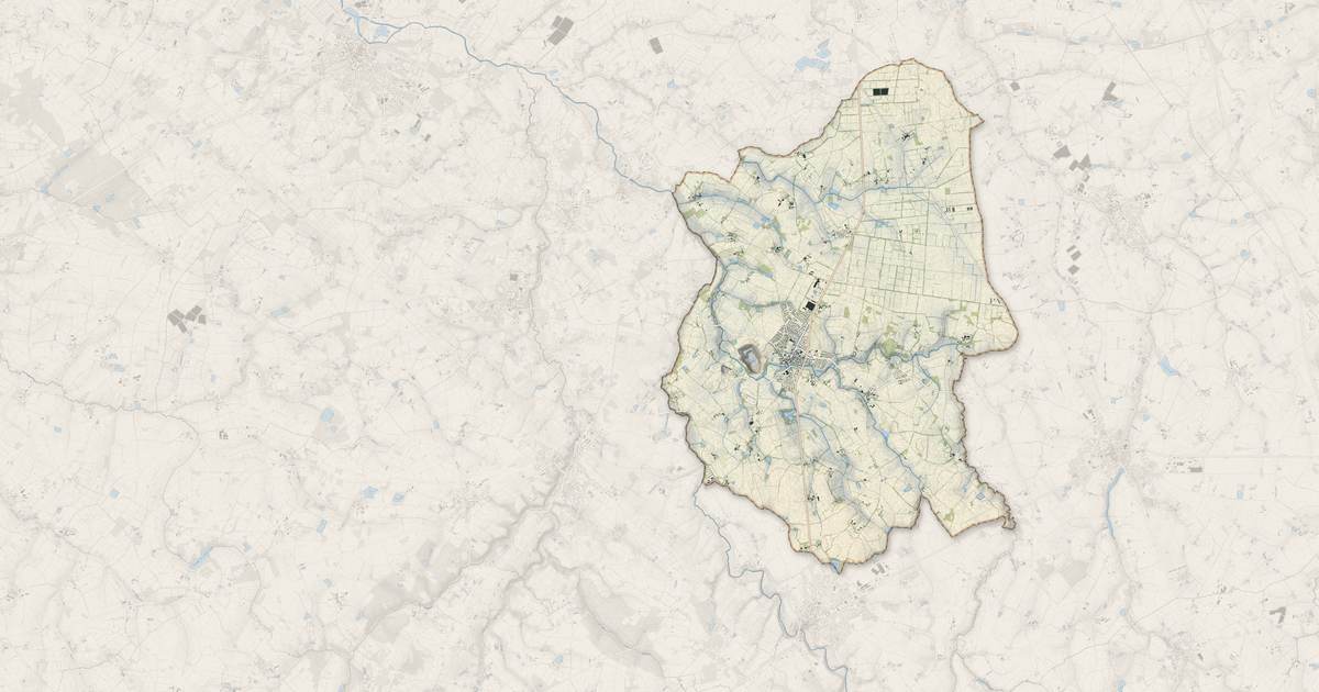 Portrait cartographique de Saint-Philbert-de-Bouaine : relief, eau, forêts, bâti et voies, calculés à partir des données de l'IGN