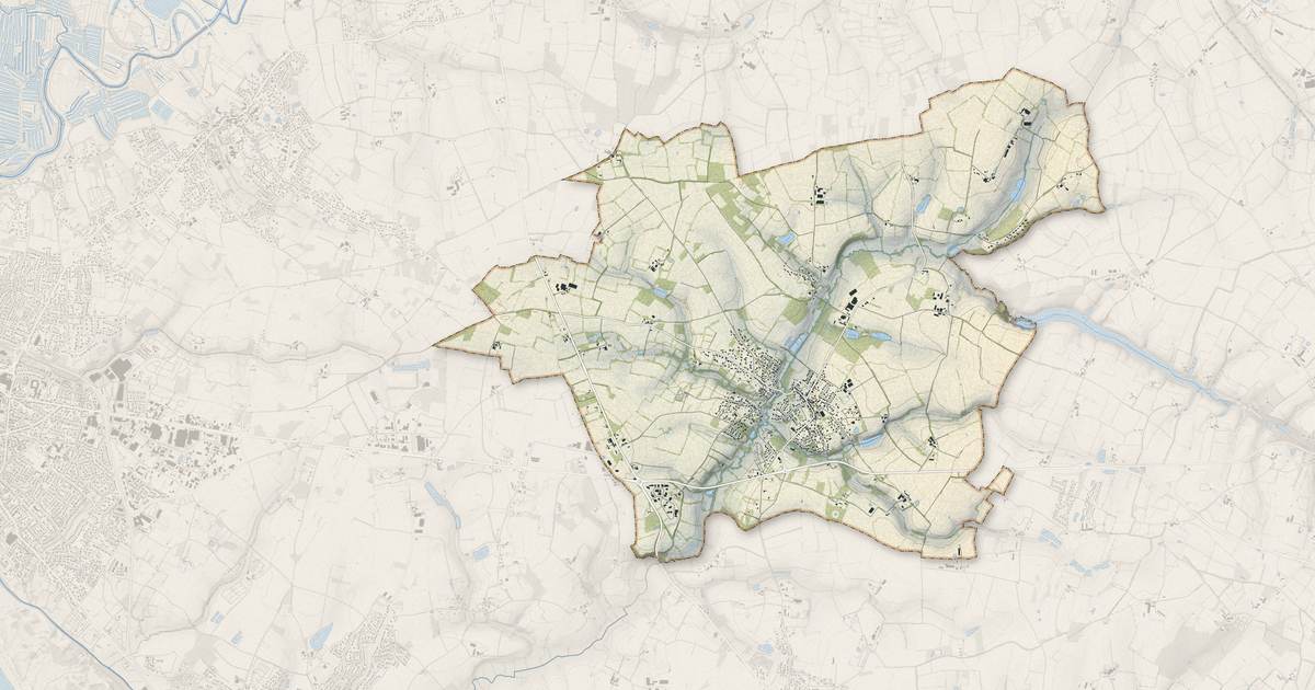 Portrait cartographique de Saint-Révérend : relief, eau, forêts, bâti et voies, calculés à partir des données de l'IGN