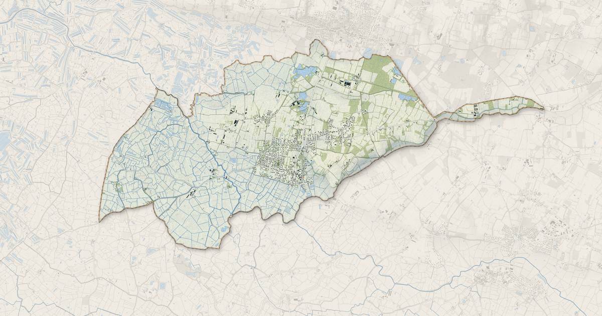 Portrait cartographique de Saint-Urbain : relief, eau, forêts, bâti et voies, calculés à partir des données de l'IGN