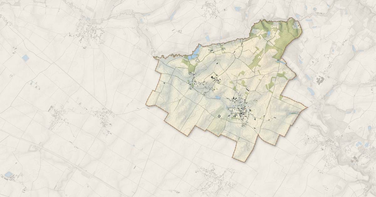 Portrait cartographique de Saint-Valérien : relief, eau, forêts, bâti et voies, calculés à partir des données de l'IGN