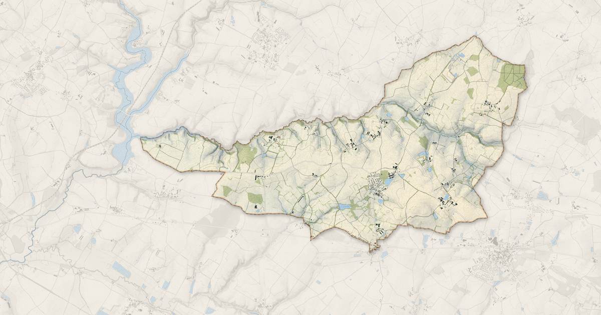Portrait cartographique de Tallud-Sainte-Gemme : relief, eau, forêts, bâti et voies, calculés à partir des données de l'IGN