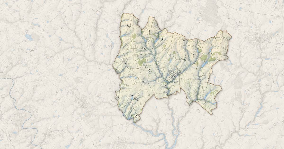 Portrait cartographique de Thorigny : relief, eau, forêts, bâti et voies, calculés à partir des données de l'IGN