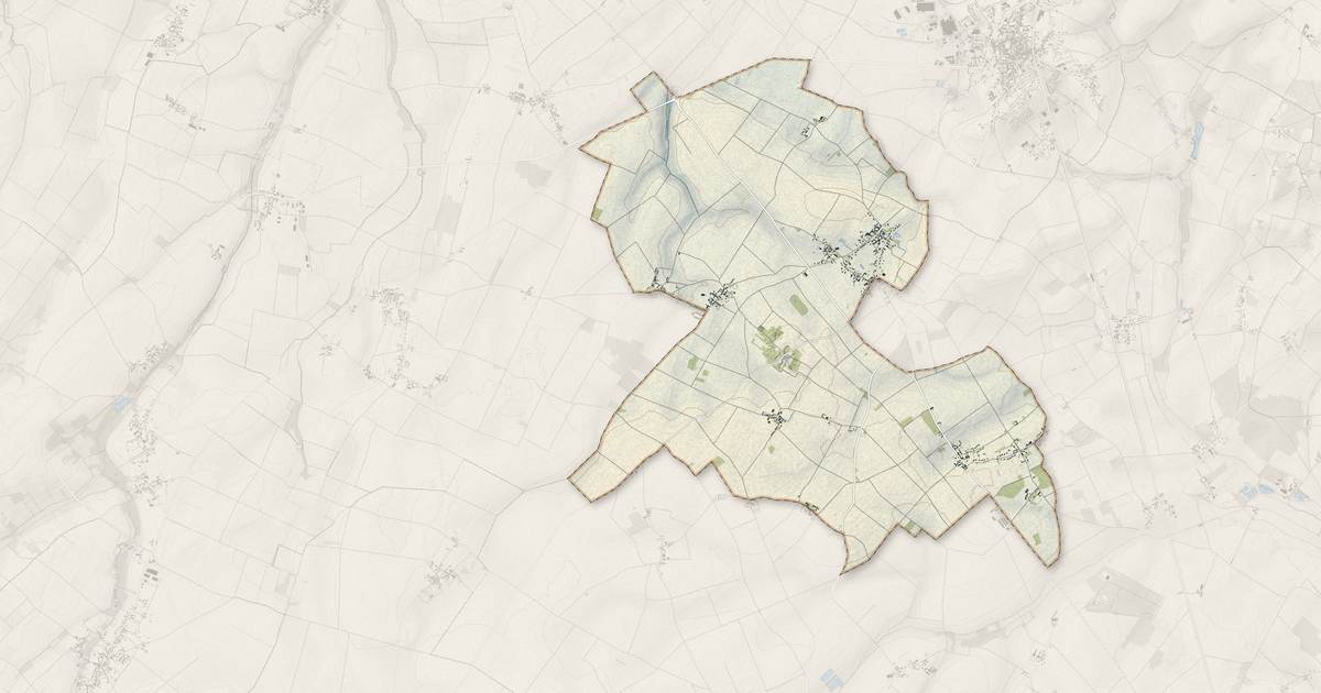 Portrait cartographique de Amberre : relief, eau, forêts, bâti et voies, calculés à partir des données de l'IGN