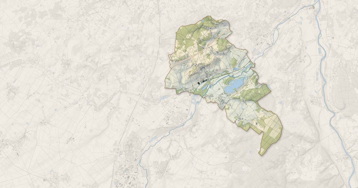 Portrait cartographique de Beaumont Saint-Cyr : relief, eau, forêts, bâti et voies, calculés à partir des données de l'IGN