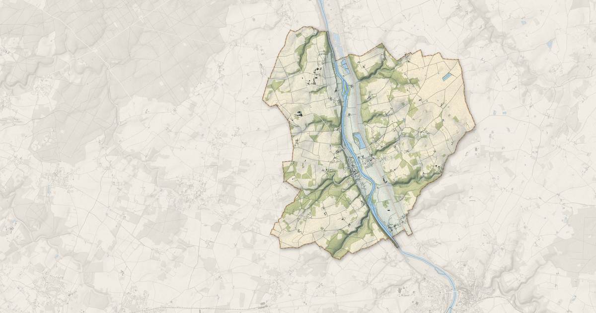 Portrait cartographique de Bonnes : relief, eau, forêts, bâti et voies, calculés à partir des données de l'IGN