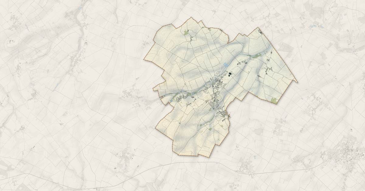 Portrait cartographique de Champigny en Rochereau : relief, eau, forêts, bâti et voies, calculés à partir des données de l'IGN