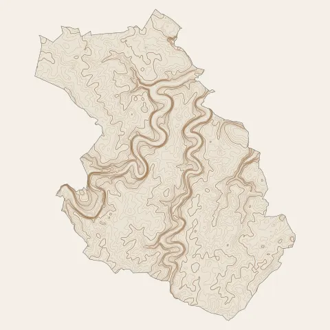 Valence-en-Poitou : courbes de niveau