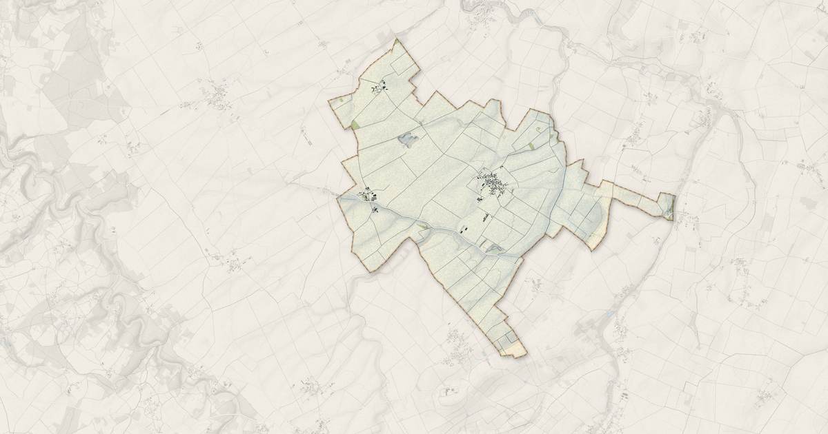 Portrait cartographique de Craon : relief, eau, forêts, bâti et voies, calculés à partir des données de l'IGN