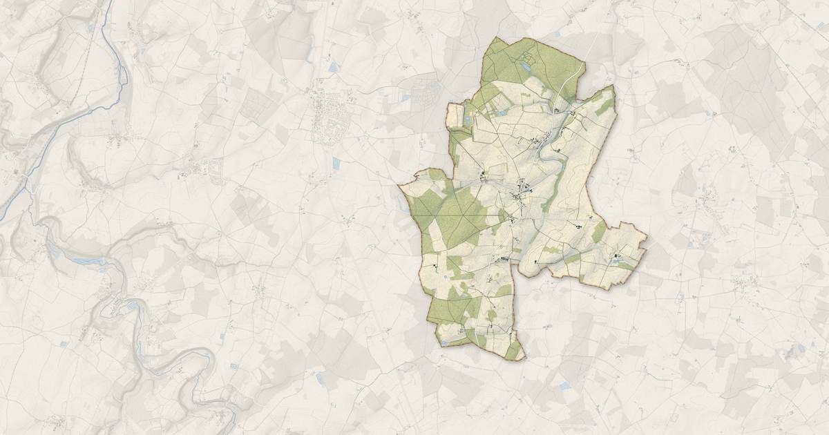 Portrait cartographique de Gizay : relief, eau, forêts, bâti et voies, calculés à partir des données de l'IGN
