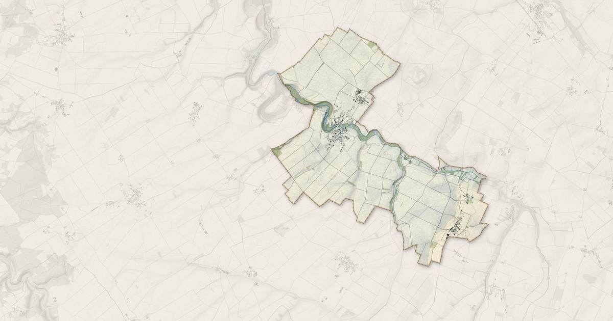 Portrait cartographique de La Grimaudière : relief, eau, forêts, bâti et voies, calculés à partir des données de l'IGN