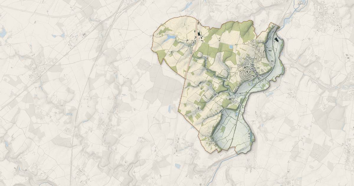 Portrait cartographique de Iteuil : relief, eau, forêts, bâti et voies, calculés à partir des données de l'IGN