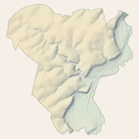 Iteuil : relief
