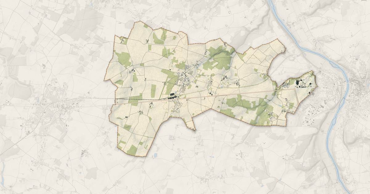 Portrait cartographique de Jardres : relief, eau, forêts, bâti et voies, calculés à partir des données de l'IGN