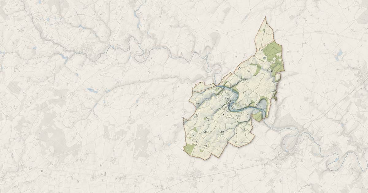 Portrait cartographique de Jazeneuil : relief, eau, forêts, bâti et voies, calculés à partir des données de l'IGN