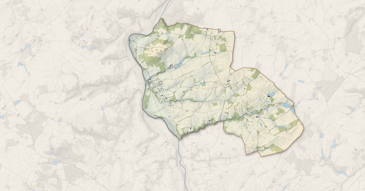 Portrait cartographique de Jouhet : relief, eau, forêts, bâti et voies, calculés à partir des données de l'IGN