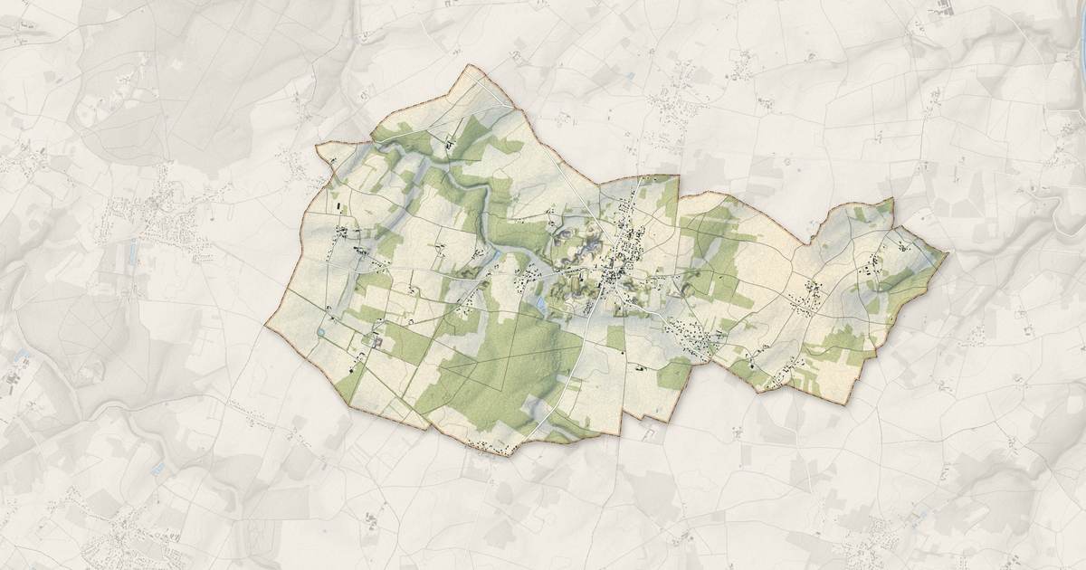 Portrait cartographique de Lavoux : relief, eau, forêts, bâti et voies, calculés à partir des données de l'IGN