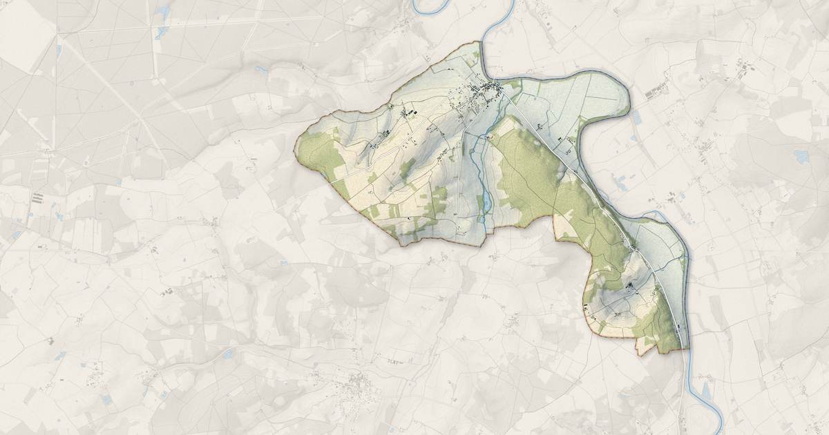 Portrait cartographique de Lésigny : relief, eau, forêts, bâti et voies, calculés à partir des données de l'IGN