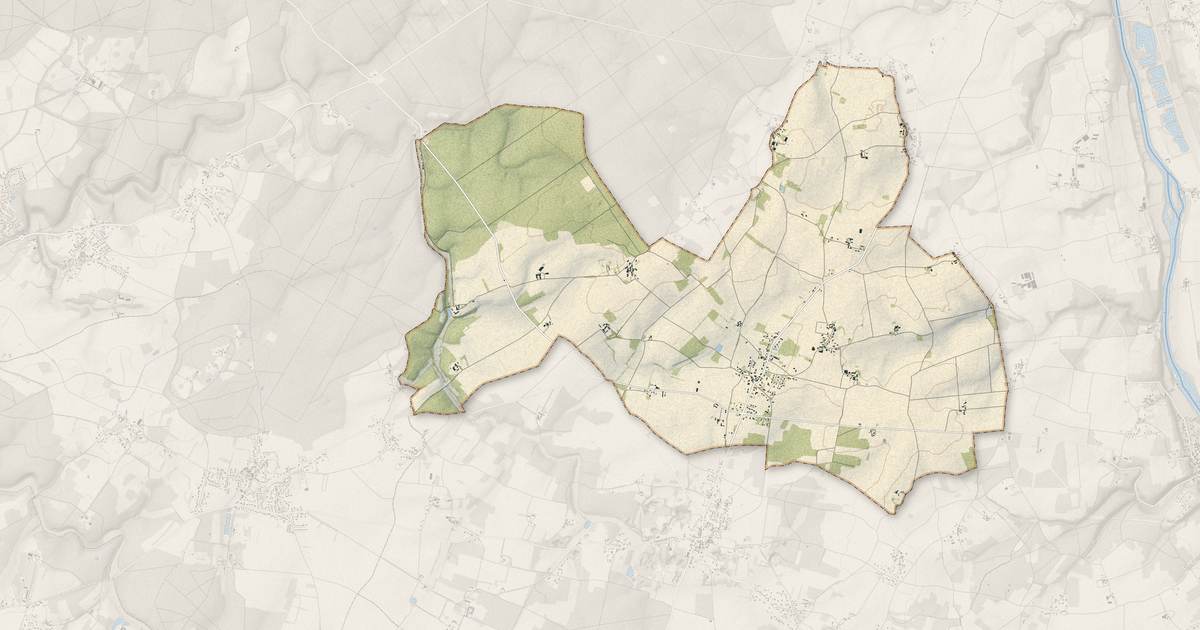 Portrait cartographique de Liniers : relief, eau, forêts, bâti et voies, calculés à partir des données de l'IGN