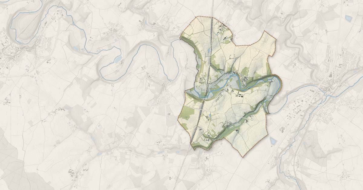Portrait cartographique de Marigny-Chemereau : relief, eau, forêts, bâti et voies, calculés à partir des données de l'IGN