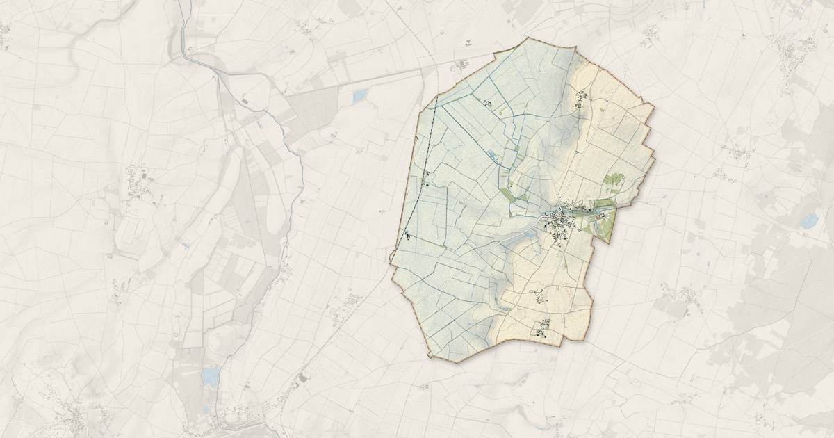 Portrait cartographique de Martaizé : relief, eau, forêts, bâti et voies, calculés à partir des données de l'IGN