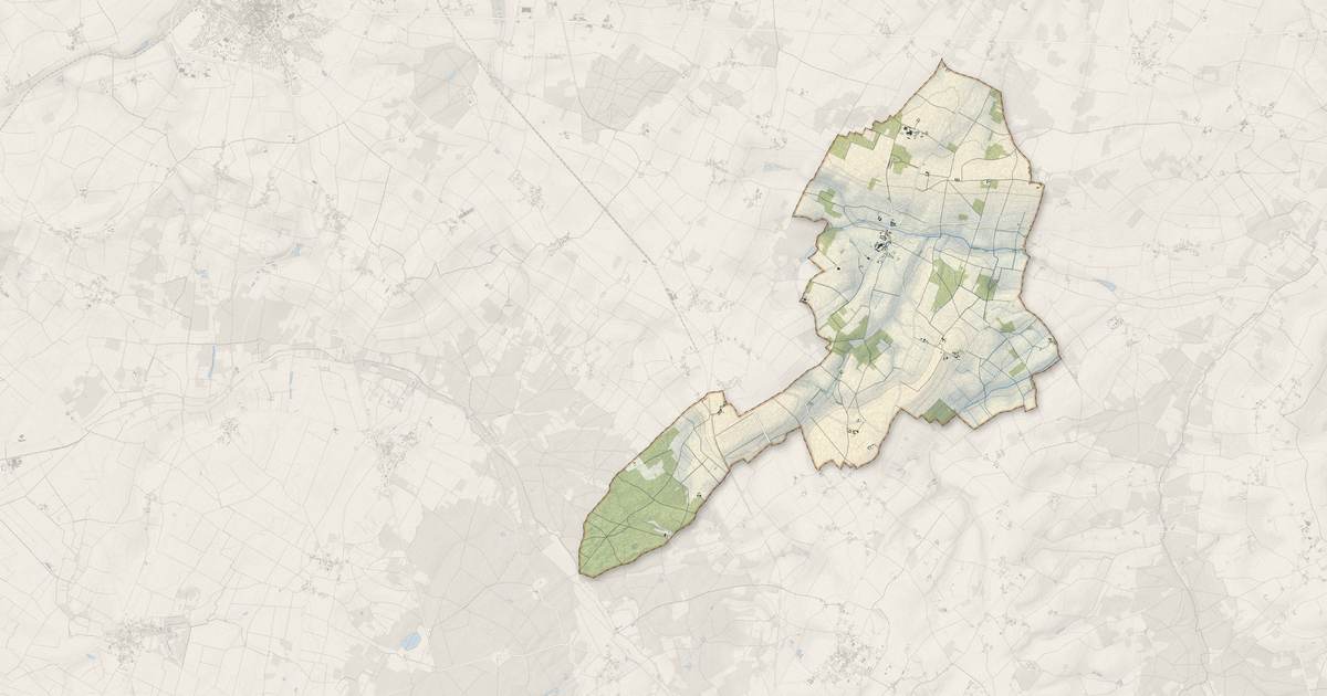 Portrait cartographique de Maulay : relief, eau, forêts, bâti et voies, calculés à partir des données de l'IGN