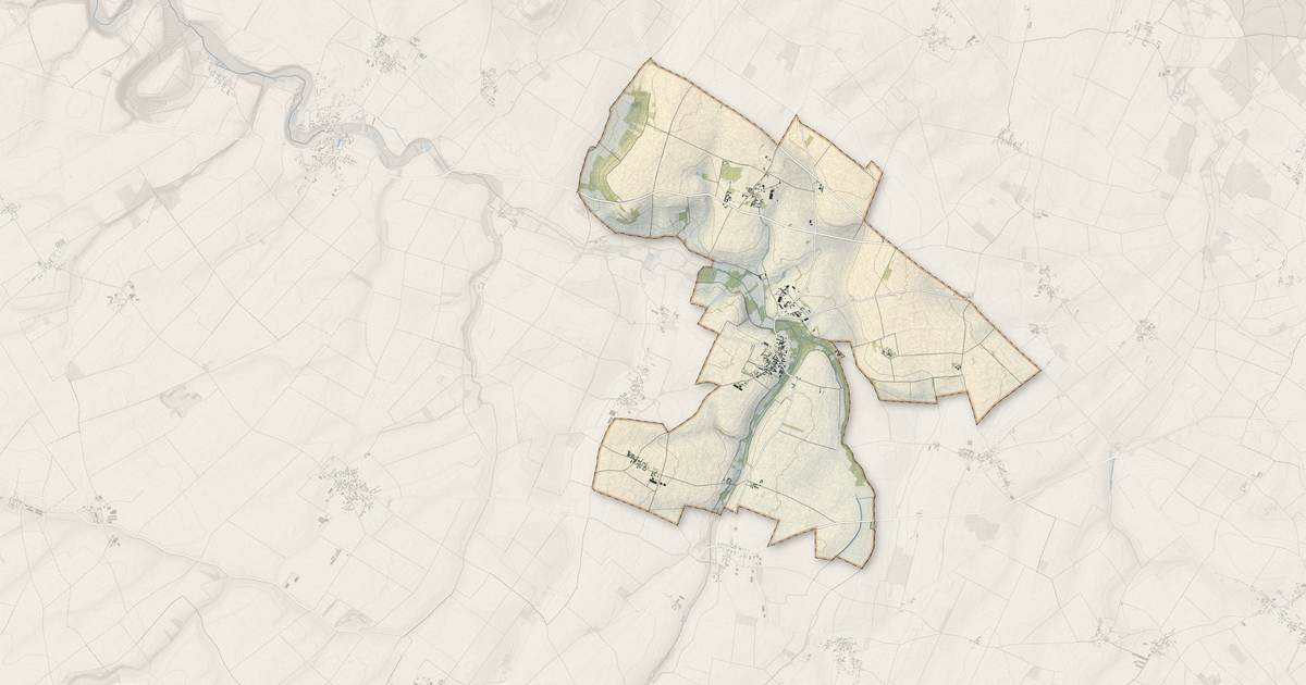 Portrait cartographique de Mazeuil : relief, eau, forêts, bâti et voies, calculés à partir des données de l'IGN