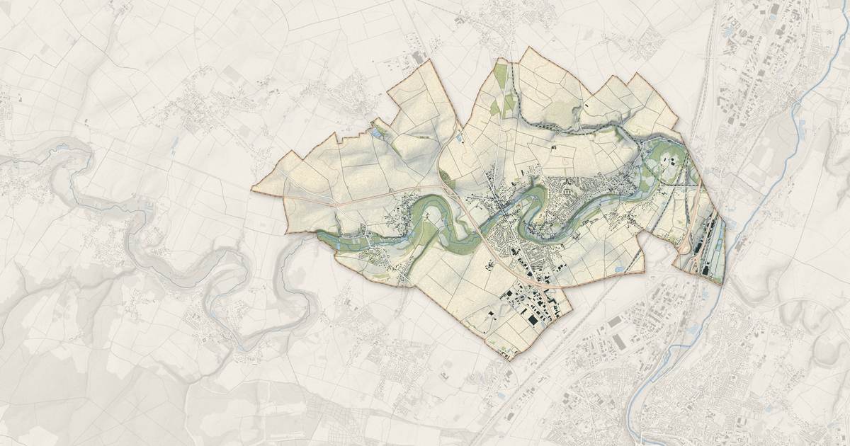 Portrait cartographique de Migné-Auxances : relief, eau, forêts, bâti et voies, calculés à partir des données de l'IGN