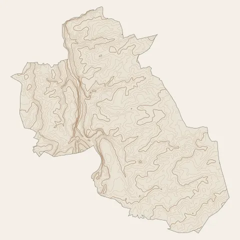 Montmorillon : courbes de niveau