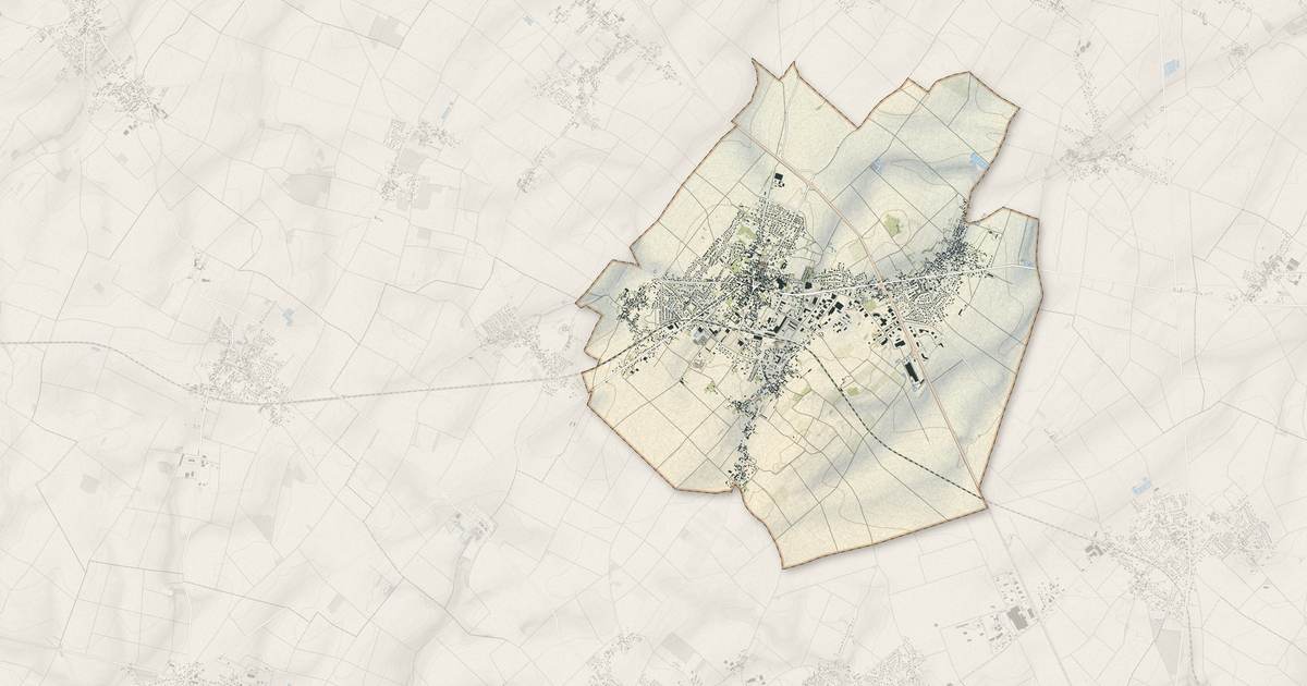 Portrait cartographique de Neuville-de-Poitou : relief, eau, forêts, bâti et voies, calculés à partir des données de l'IGN