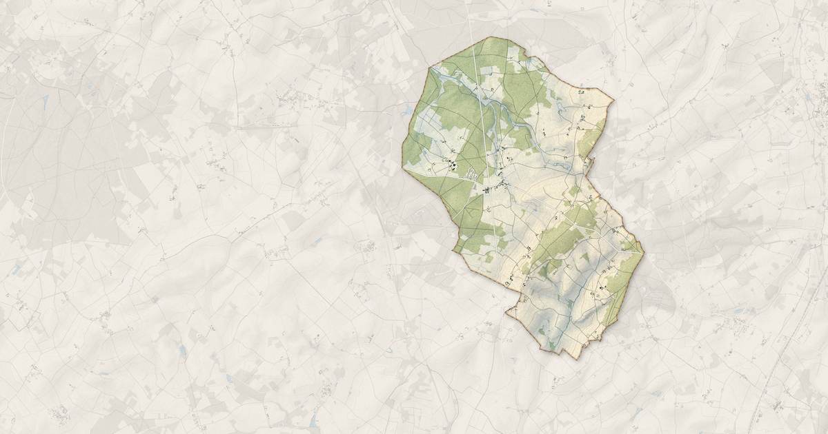 Portrait cartographique de Orches : relief, eau, forêts, bâti et voies, calculés à partir des données de l'IGN