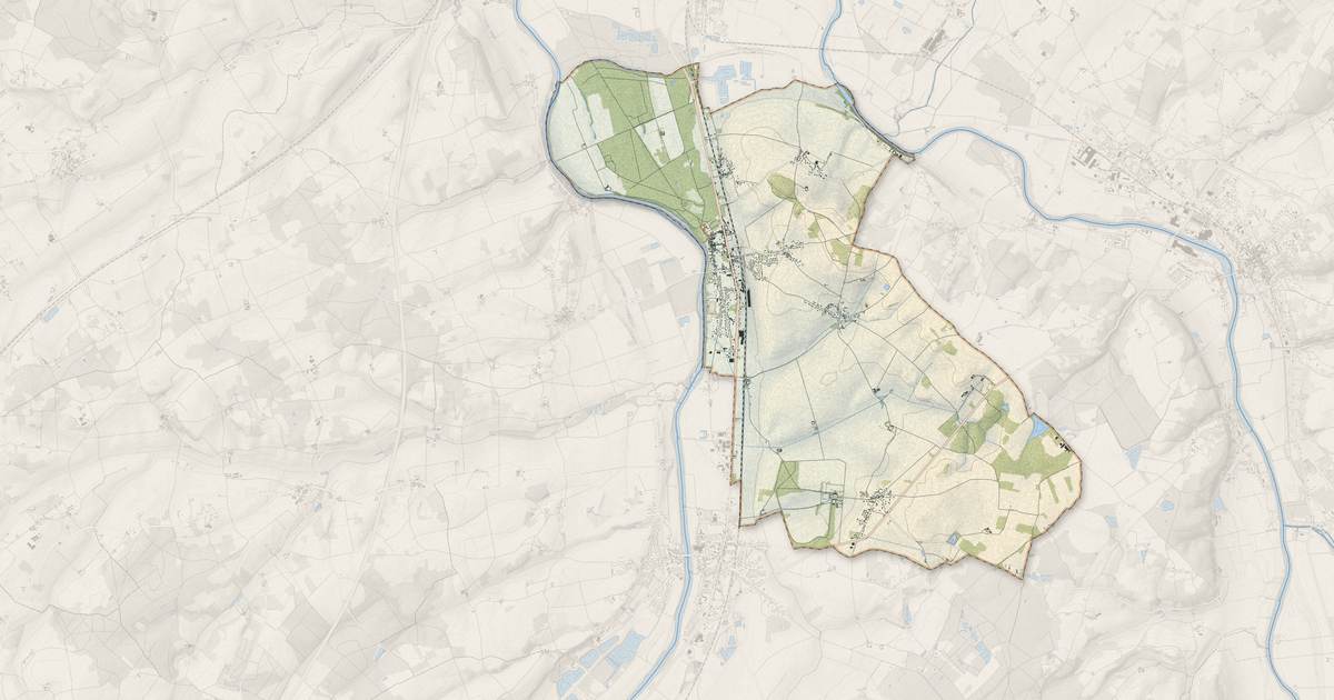 Portrait cartographique de Les Ormes : relief, eau, forêts, bâti et voies, calculés à partir des données de l'IGN